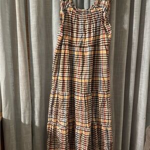 LOFT Multicolor Checkered Dress